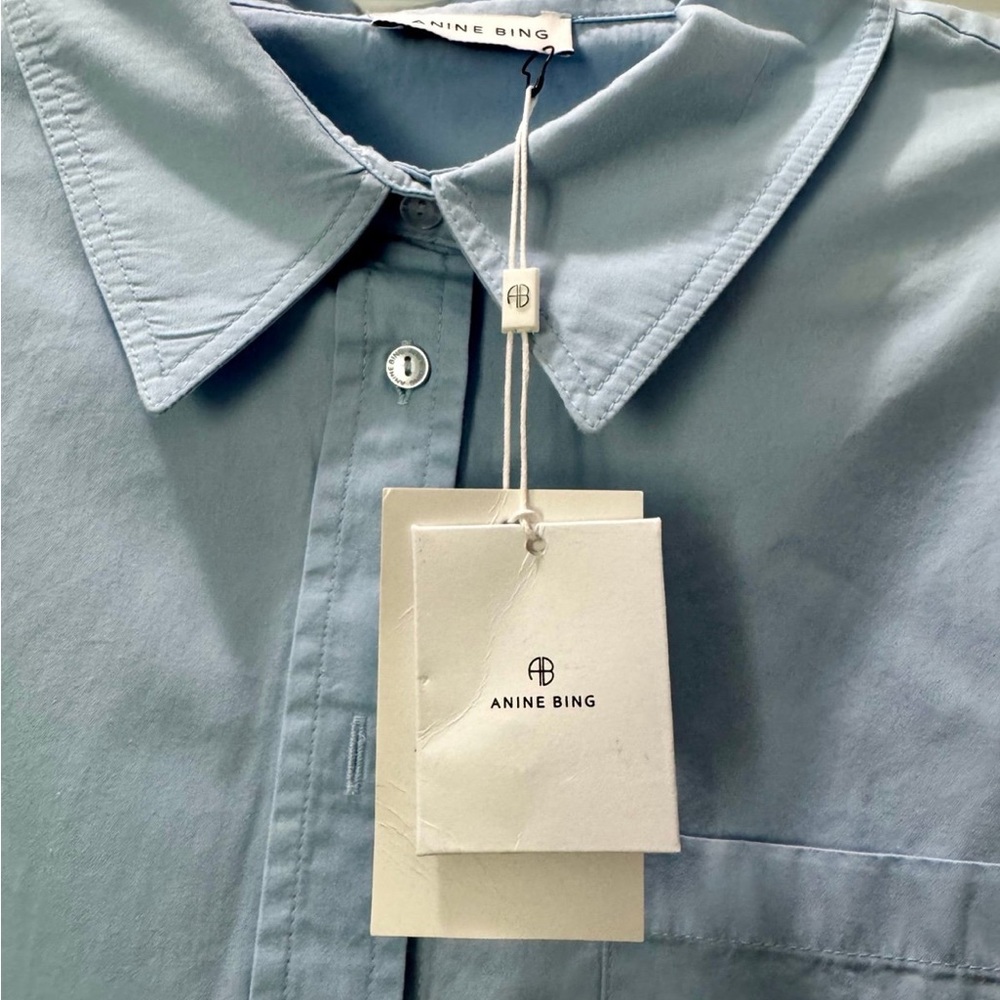 Anine Bing Sky Blue Collared Shirt
